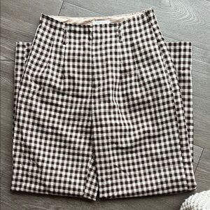 12th Tribe Brown and Cream Checkered Pants